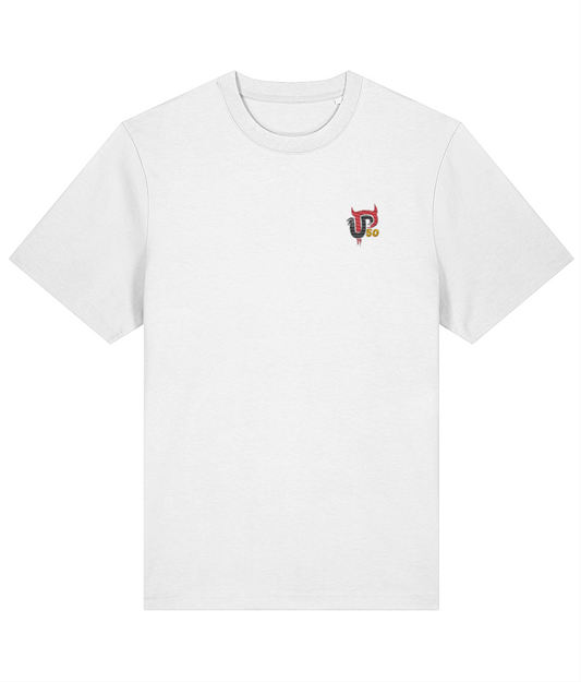 50 GIFTED | ADULT TEE | WHITE | EMBROIDERED